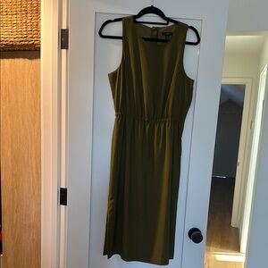 J.crew Olive Green Sleeveless Dress